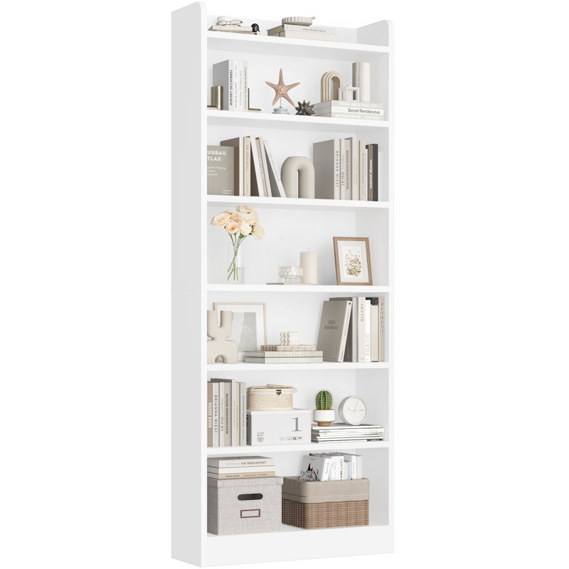 Standard Bookcase, (7 Shelves) 182.5cm H x 60cm W x 24cm D, White