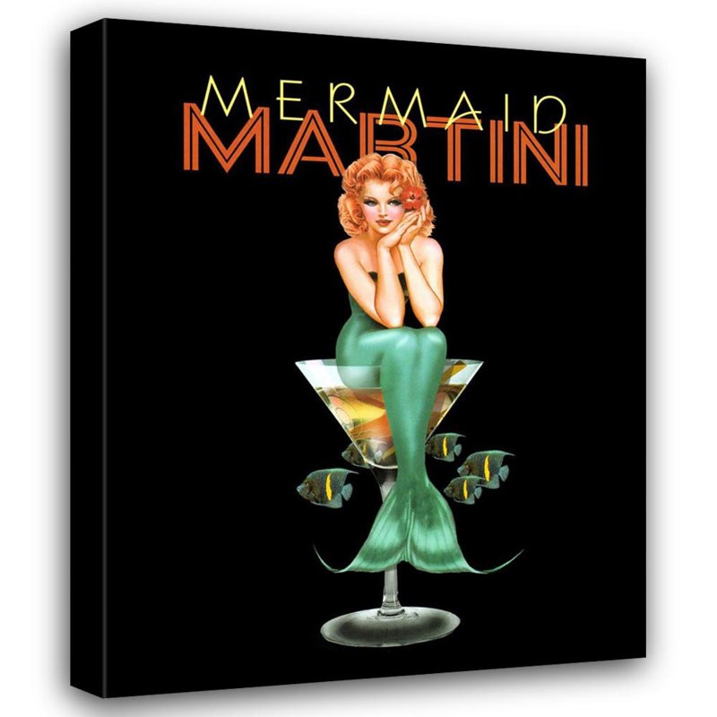 Martini sirène, H 35 po x l 28 po