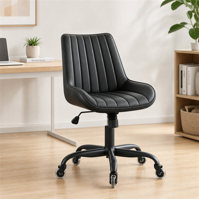 Fauteuil de bureau ergonomique avec inclinaison de 90 ° à 120 °, Noir