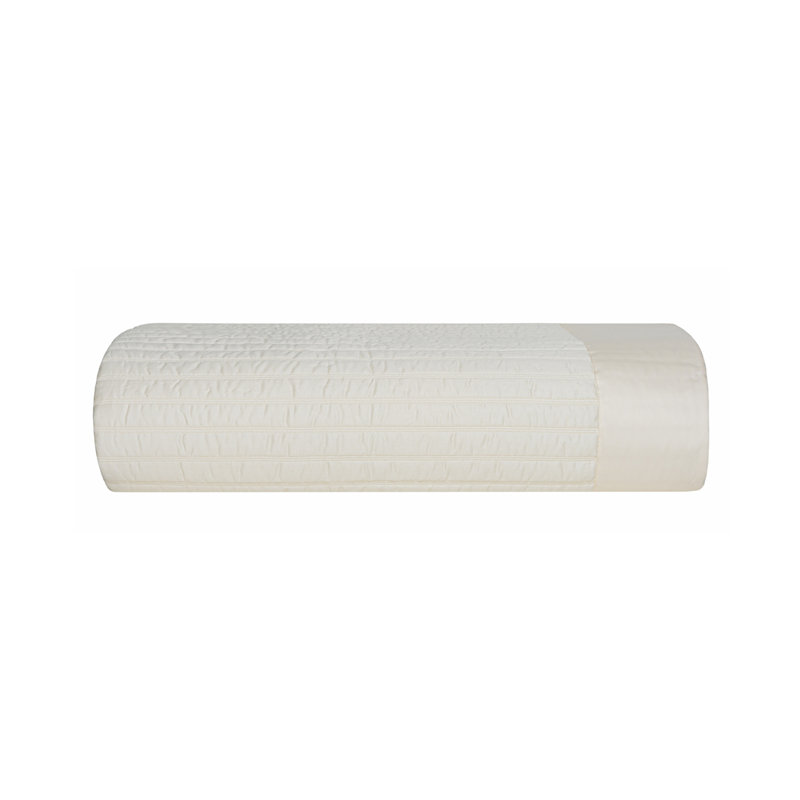 Monroe Quilt, King Quilted Coverlet, Ivory