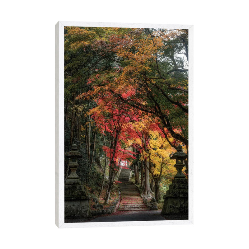 Autumn In Japan XXVI by Daisuke Uematsu - Print on Canvas, 101.6cm H x 66.04cm W x 3.81cm D, White Framed
