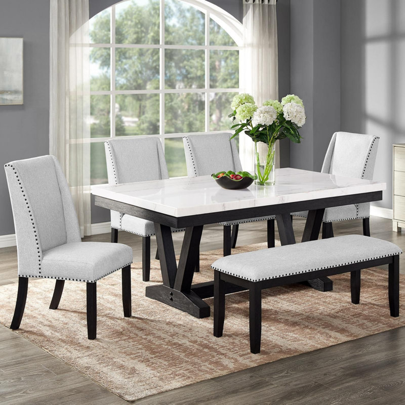 Contemporary Style 6pc Dining Set