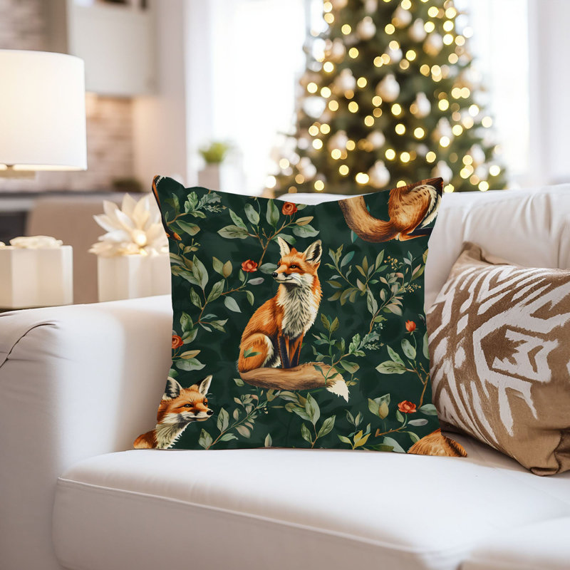 Animals Fox Pattern I Cottage, 18"H x 18"W