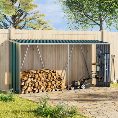 Ataja 11ft. W x 3ft. D Metal Log Store