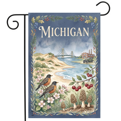 Drapeau de jardin Michigan State Pride 12x18