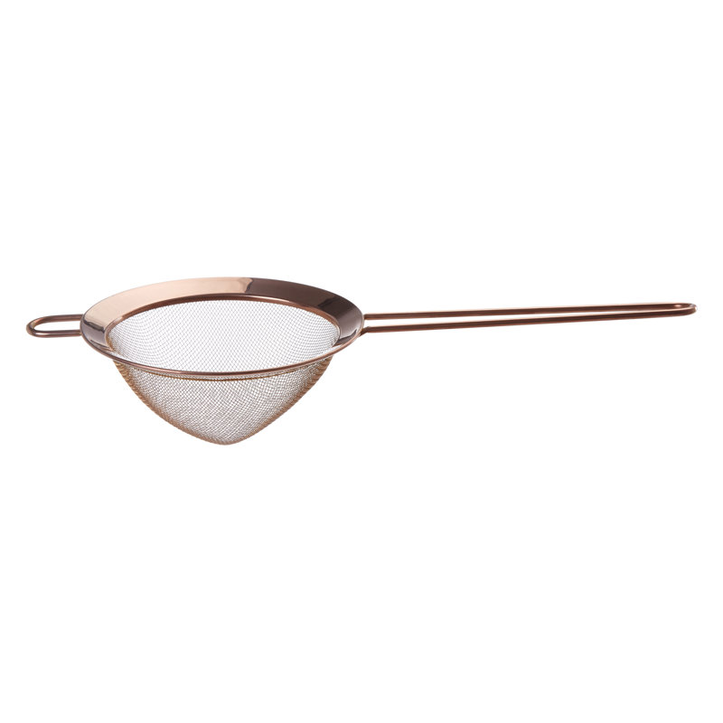 Canora Grey Dobson Mesh Food Strainer, Rose Gold, 8cm H x 33cm W x 14cm  D