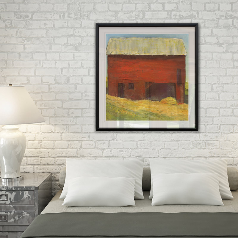 " Barn III ", 17.5" H x 17.5" W x 1.5" D