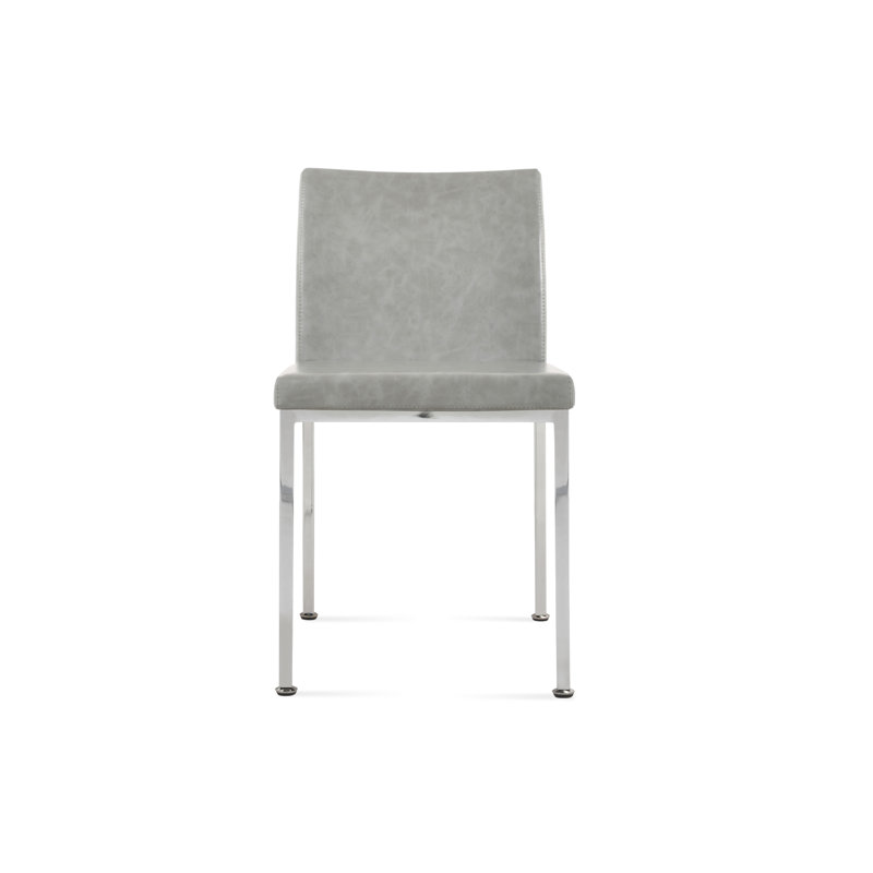 Aria Metal Adjuster Side Chair, Chrome, PPM Light Grey
