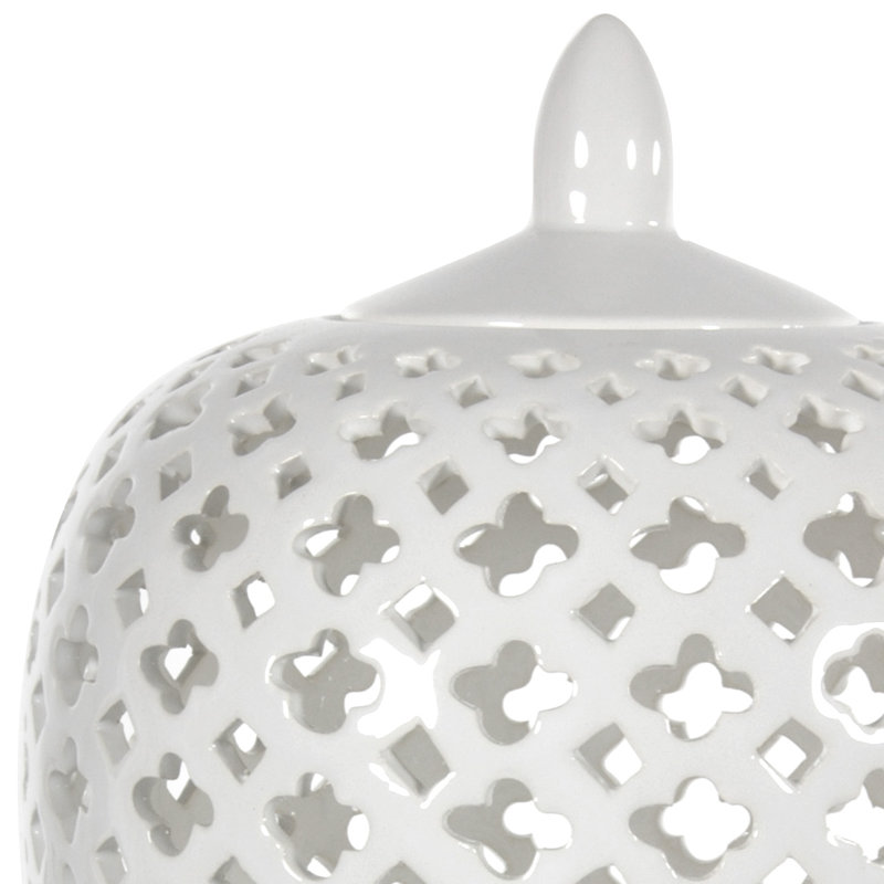 Carved Lattice Urn