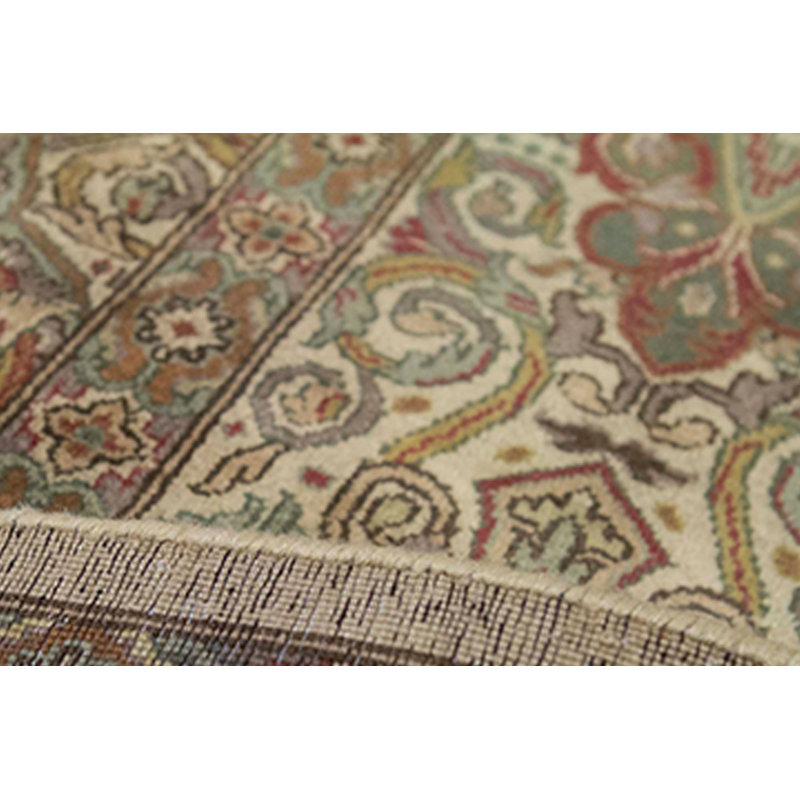 Wool Oriental Area Rug in Brown/Green/Rust