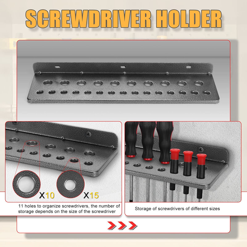 Set Of 3 Tool Holder Organizer For Workbench