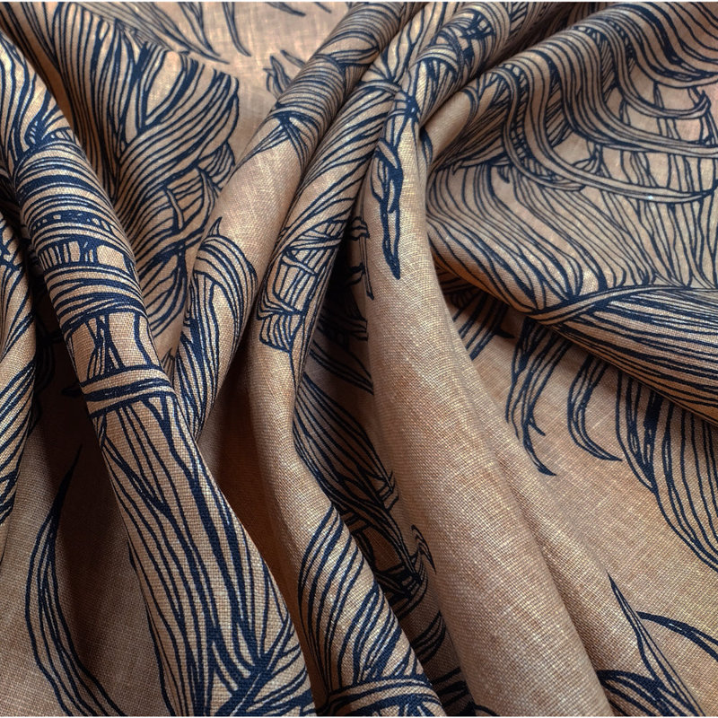 PALMS-NAVY, Tiger Ebony