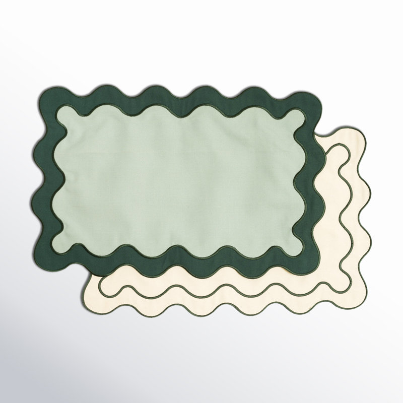 Polyester Rectangle Placemats, Green