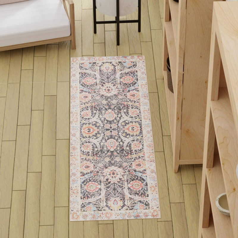 Matilynn Performance Chenille Floral Indoor Rug, Runner 2' x 8'