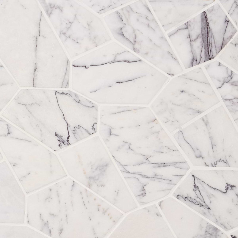 Nature Organica Marble Mosaic Tile, Lilac Tumbled