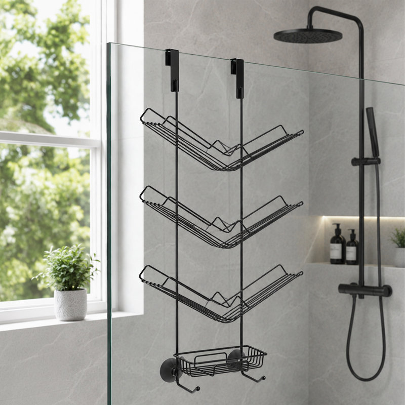 Stina Shower Caddy, Black