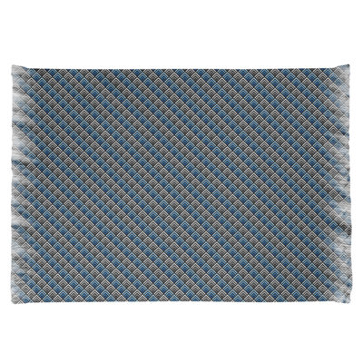 Rayures géométriques ombré bleu/gris Tapis décoratif