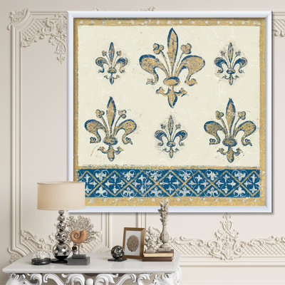 " Fleur De Lis Gold Pattern "