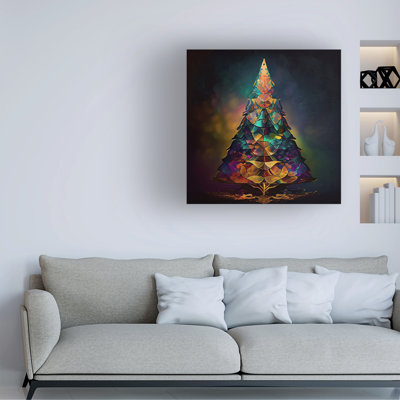 Sasha Stained Glass Christmas III Canvas Art