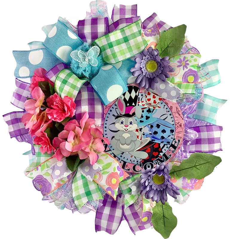 Couronne de printemps et de la Saint-Valentin avec lapin