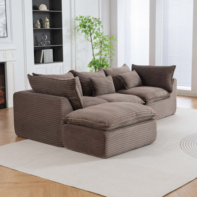 Canapé modulaire surdimensionné avec repose-pieds Cloud Couch