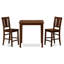 Ensemble de salle à manger 5 pièces, hauteur comptoir, comprenant une table de cuisine carrée et 4 chaises, 91 x 91 cm, acajou-1181803194-1181803188