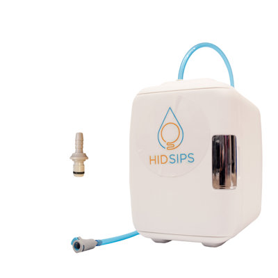 Mini réfrigérateur à eau, 4 L, ajustement universel pour les distributeurs d'eau, 1 mini réfrigérateur HID SIPS 4 L, 1 réservoir de rangement d'eau allant au lave-vaisselle, 1 adaptateur de raccord rapide à distributeur