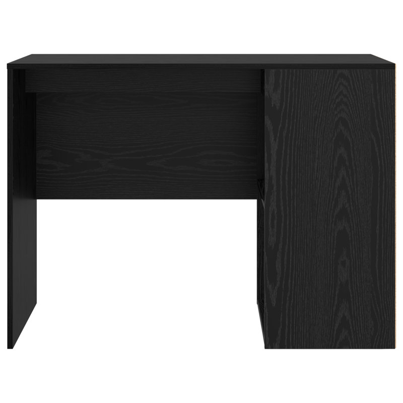 Writing Desk Engineered Wood Medium Writing Desk, Black Oak