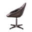 Fauteuil d'appoint pivotant en cuir - ébène antique et élégant pour bureau avec base pivotante