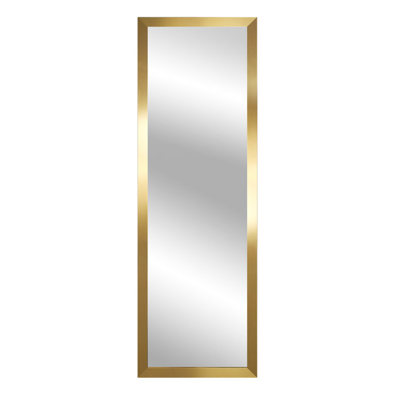 Janaja Wood Flat Floor Mirror, Gold