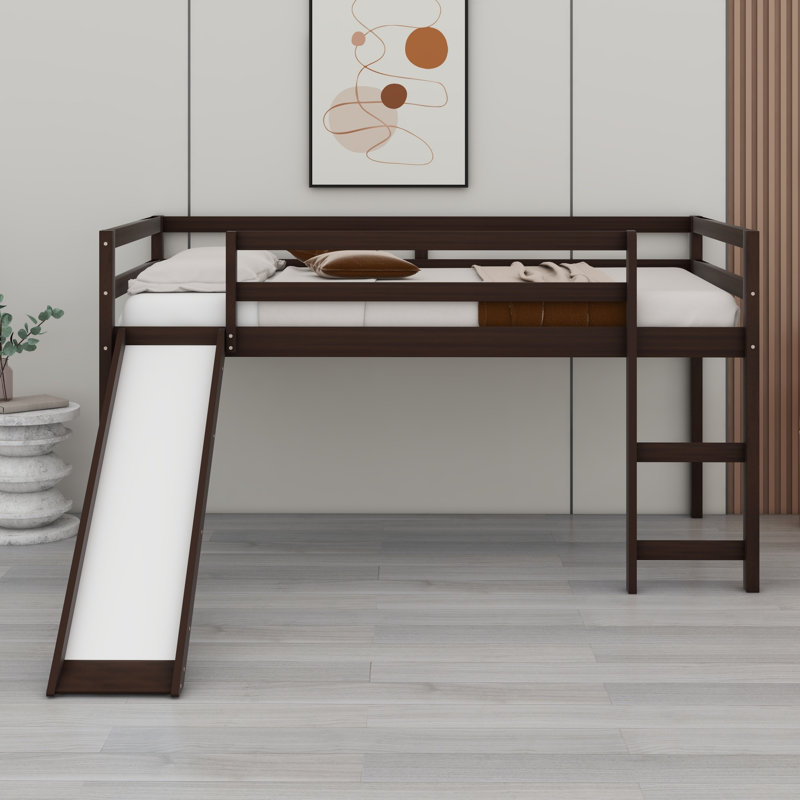 Loft Bed With Slide, Espresso