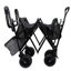 Chariot pliable avec auvent et poignée, capacité de 480 lb, roues tout-terrain de 7 po, chariot pliable léger avec porte-gobelets pour le camping, les sports et le jardin-121531856