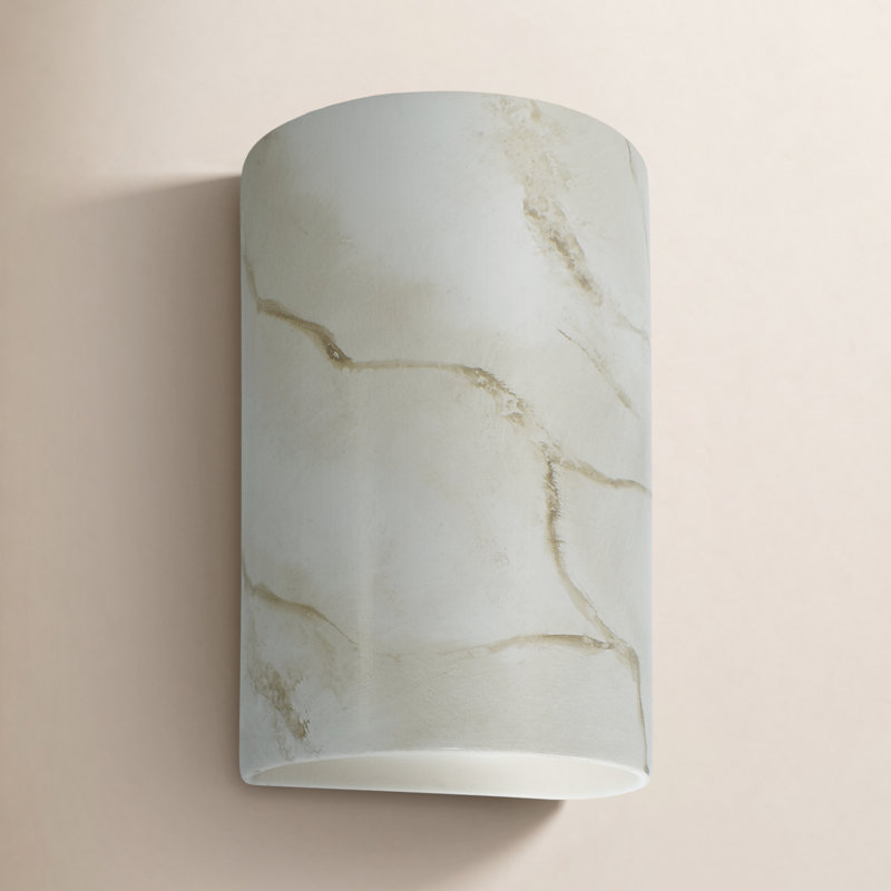 Nomad Ceramic Wall Light, Carrara Marble