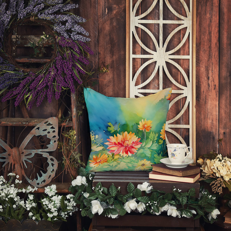 Outdoor Throw Pillow, 14" H x 14" W