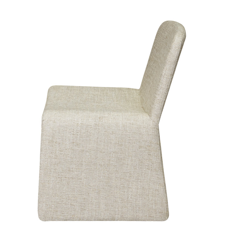 Ella Slipper Chair, Heather Beige Basketweave