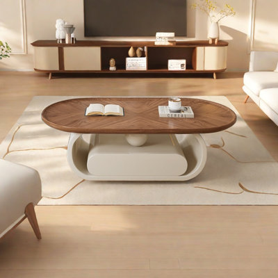 Table basse de plancher avec tiroirs