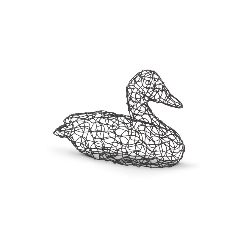 Crazy Metal Duck Figurine