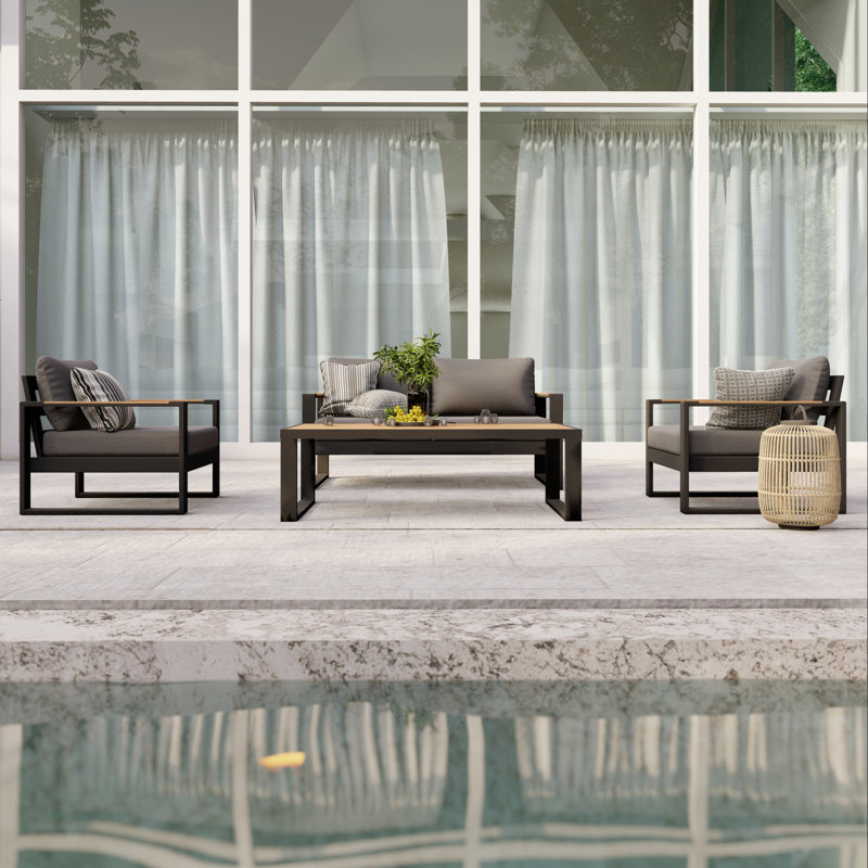 Imera 4 - Person Patio Conversation Set with Cushions
