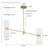 33" W 2-Light Dimmable Linear Chandelier
