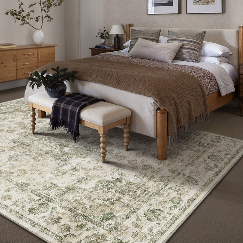 Girven Oriental Brown Area Rug, Rectangle 8'6" x 11'6"