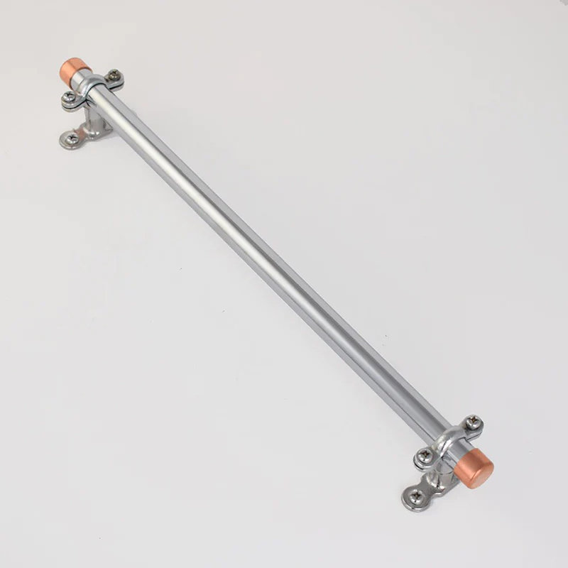 Chrome Bracket Handle With Copper End Caps