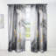 Vagues d'art en marbre noir et or noir - rideau en velours moderne - obscurcissant - 1 panneau-71859677