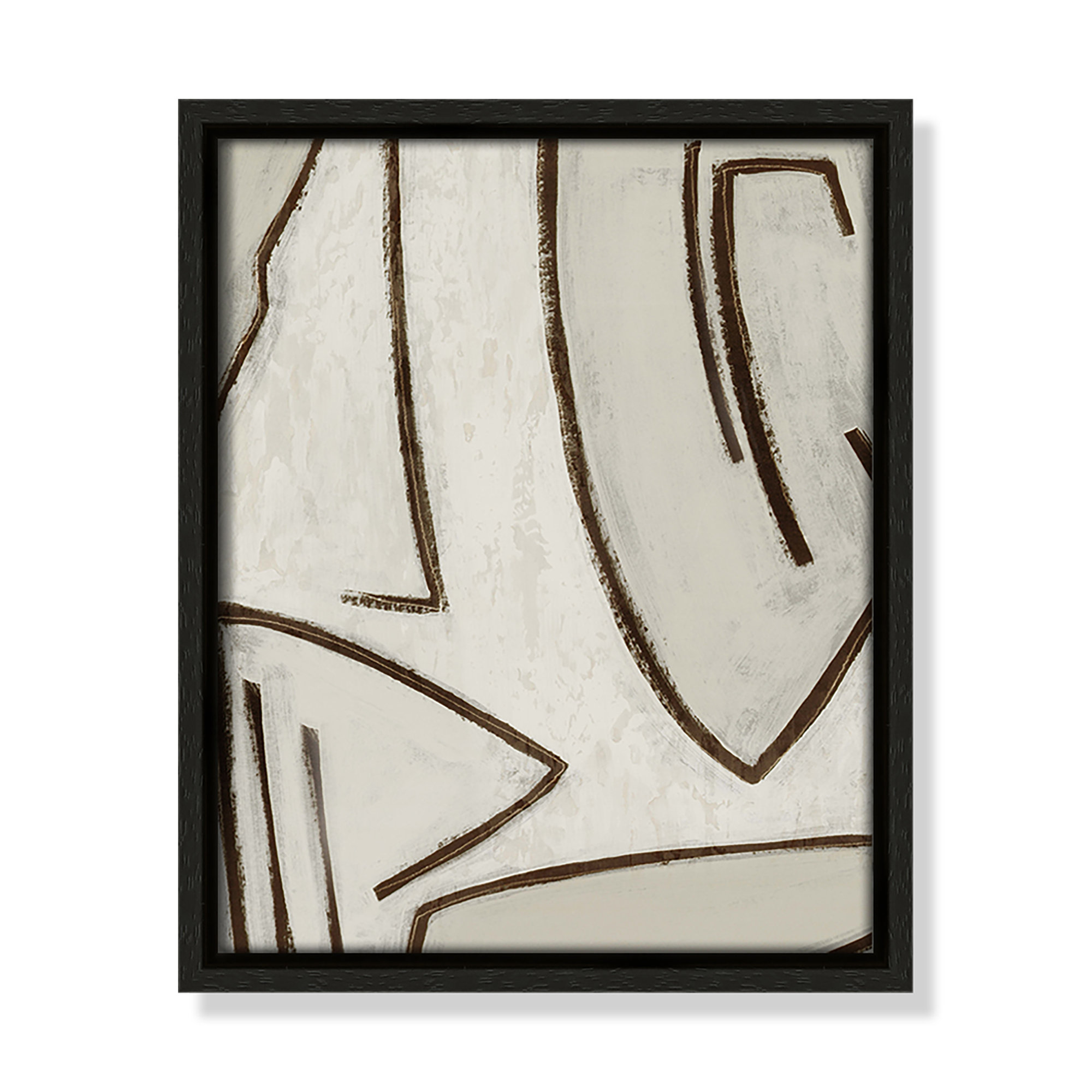 Line Work II, 9.5" W x 11.5" H, Espresso