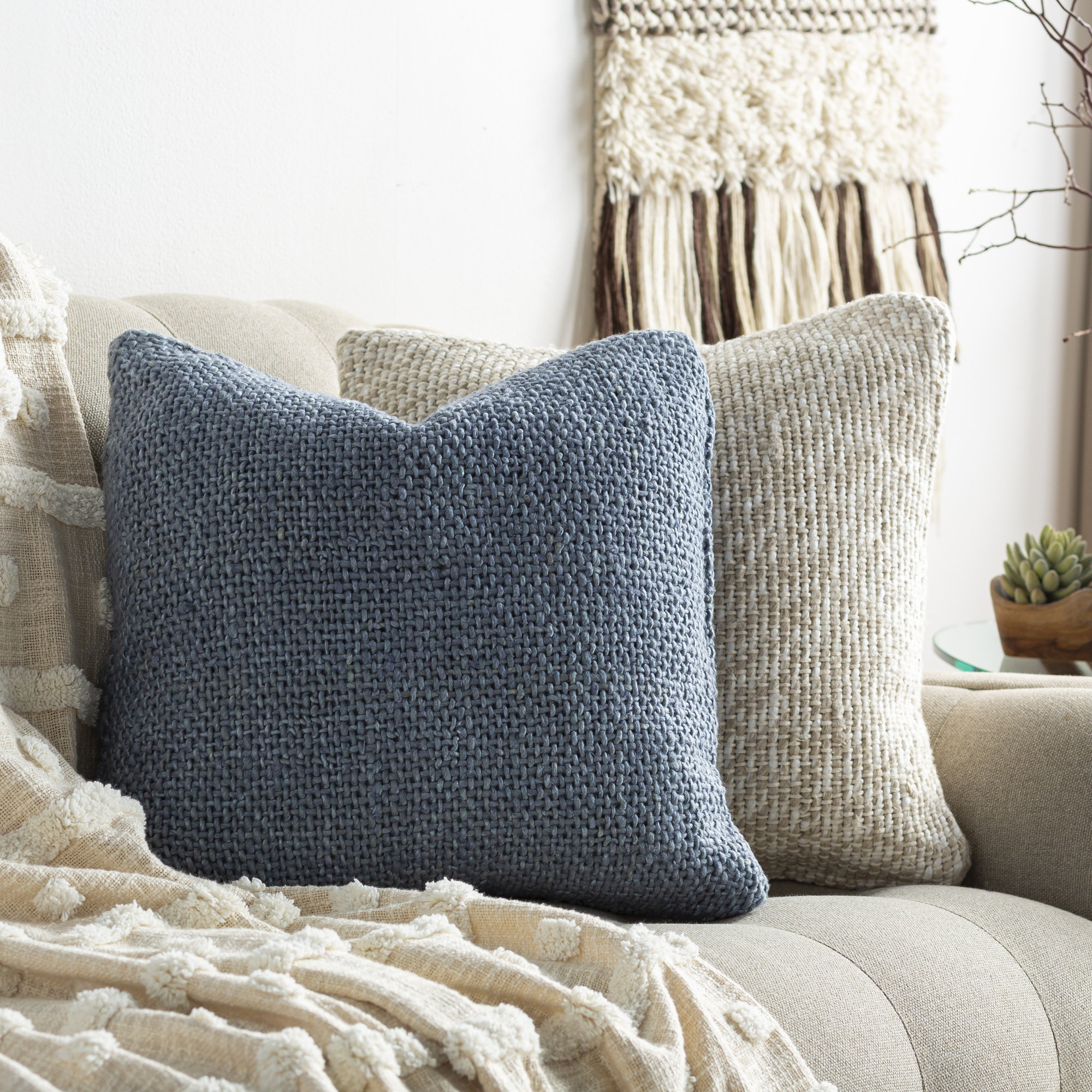 Josiah Throw Pillow, 18" x 18", Pillow Cover Only - No Insert