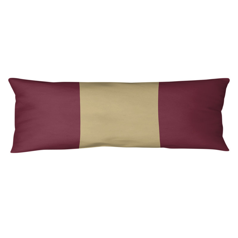 Oreiller de corps en polyester / polyester Arizona Football Stripes, Abeale, Grenat / milieu doré