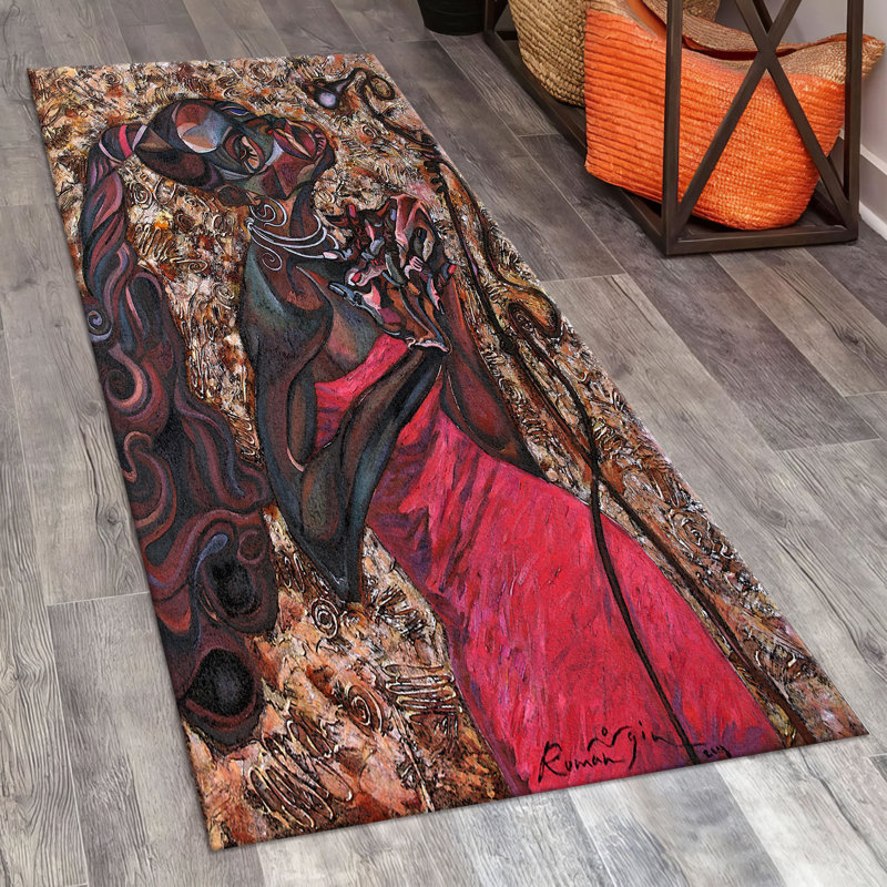 Exquisite Soft Pile Rug With Abstract Geometric Artwork Print Ideal for Home and Office Interiors, Rectangle 2'8" x 3'11"