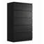  Commode noire à cinq tiroirs de 59 po de hauteur et l 35 po de largeur-1743204934