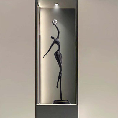 49.61"Black Abstract Figurative Art Decor