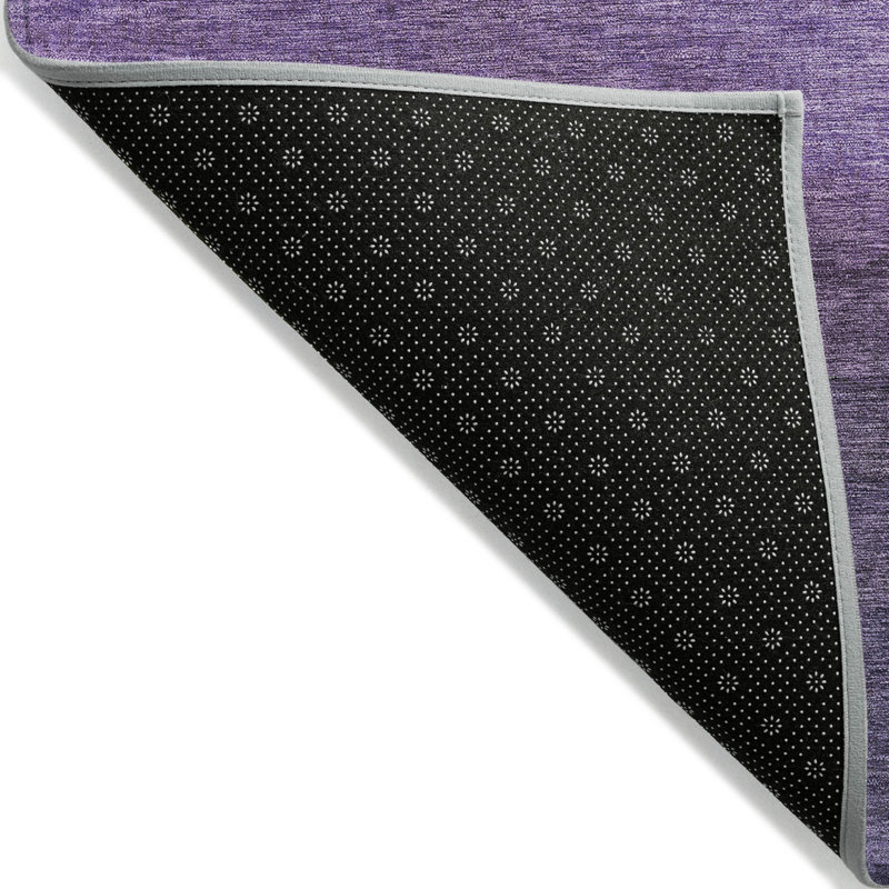Tapis extérieur lavable abstrait mauve et lavande 5 pi x 8 pi Fagundes