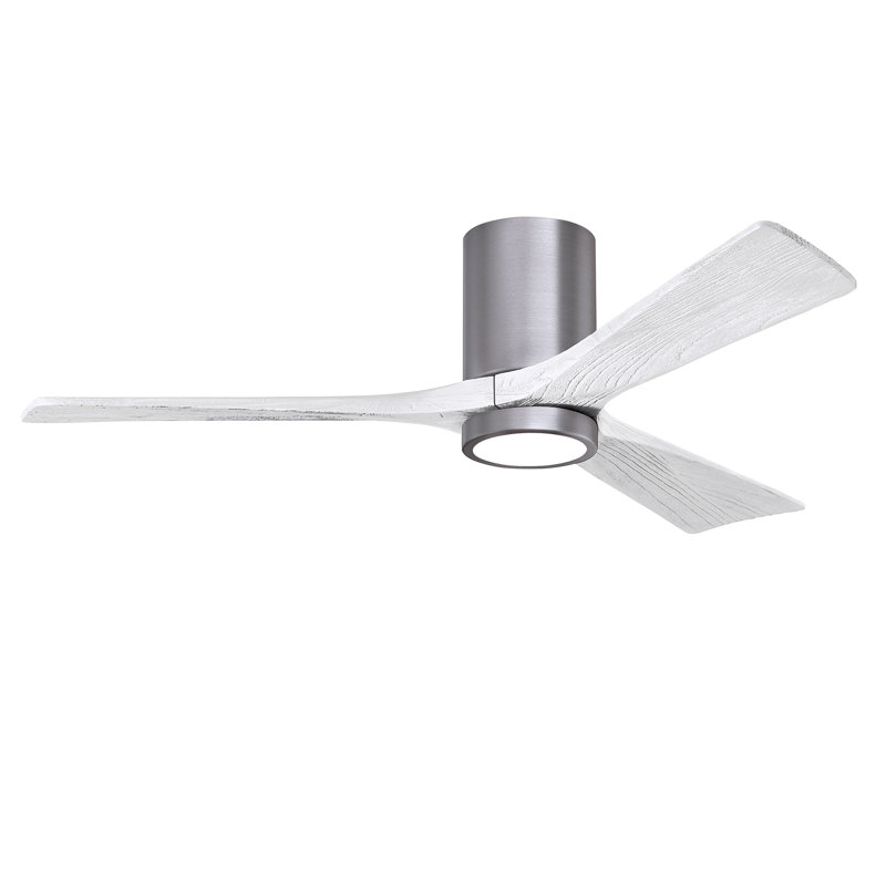 Irene LED Ceiling Fan, Brushed Pewter, 52", Matte White